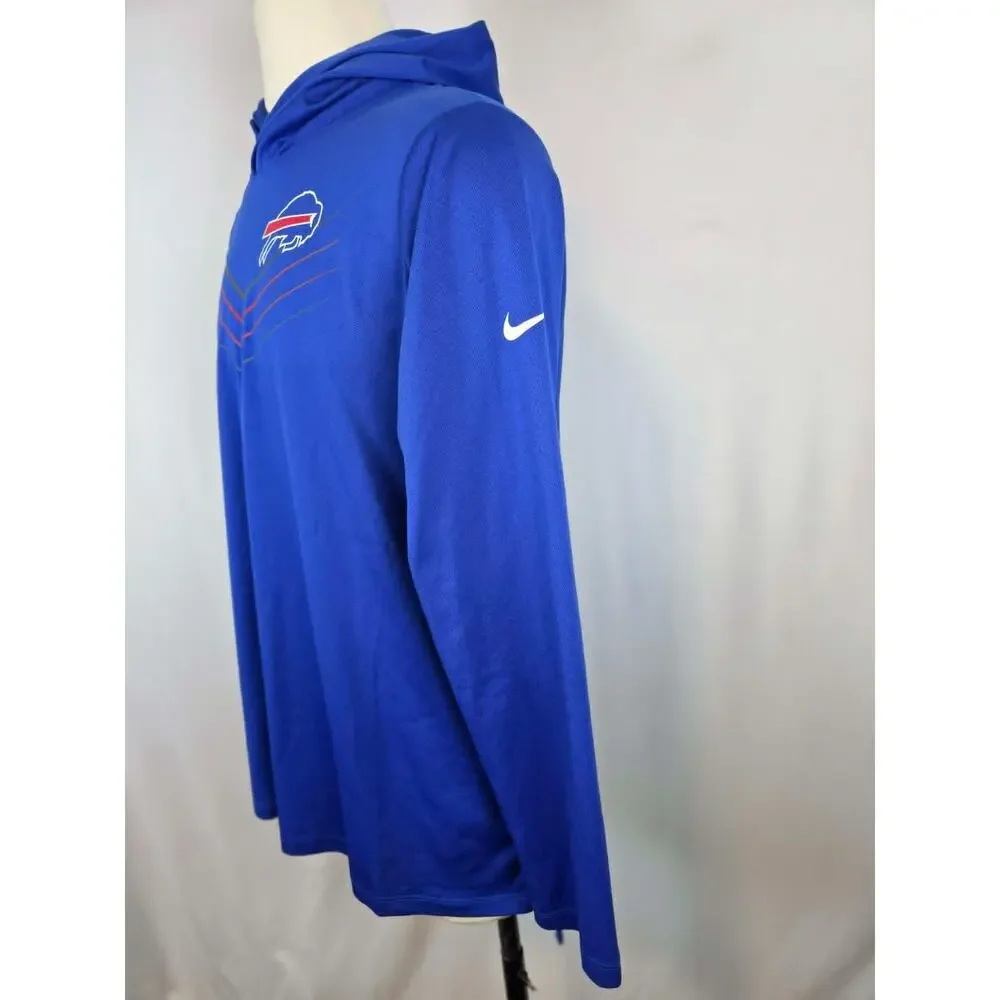 Buffalo Bills Nike Dri-FIT Hoodie XXL NFL Team Apparel Blue Long Sleeve Hooded